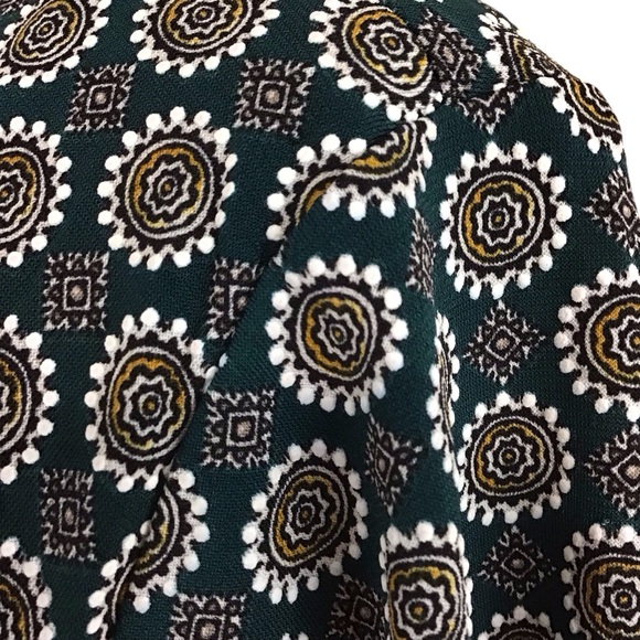 Jessica Howard Green Geometric Sheath  Dress 16W‎ Short Sleeve - Picture 4 of 12